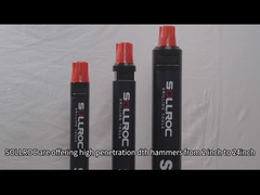 Color negro abajo del martillo DHD del agujero para la explotación minera y la construcción