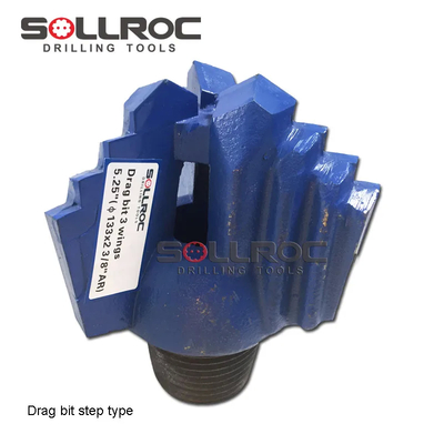140 mm 3 alas de paso arrastrar bits para la perforación de pozos de agua