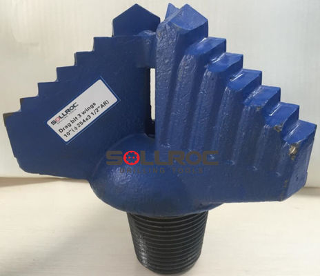 6.5 &quot; 165 mm 3 alas cuchillas paso arrastrar trozos de roca suave taladro trozos para el pozo de agua