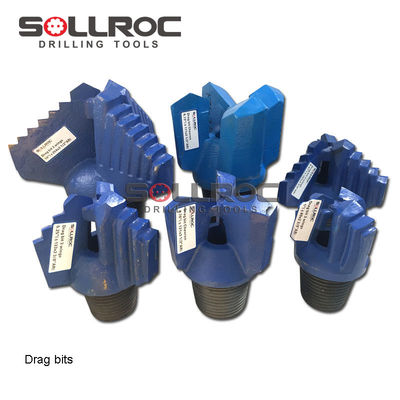 140 mm 3 alas de paso arrastrar bits para la perforación de pozos de agua
